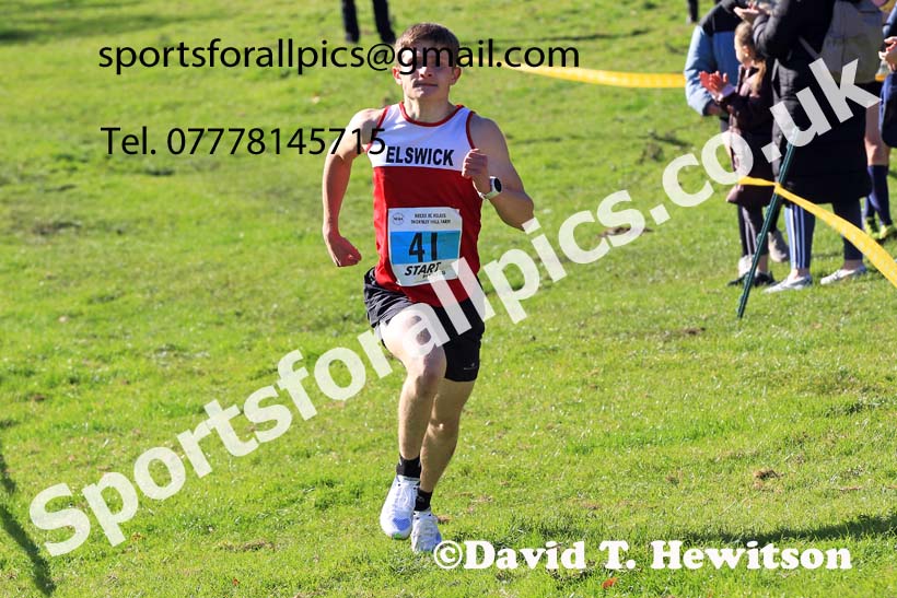 Mens under-17s, 2022 NECAA Cross Country Relays, Thornley Hall Farm, Peterlee, County Durham, October 15th. Photo: David T. Hewitson/Sports for All Pics